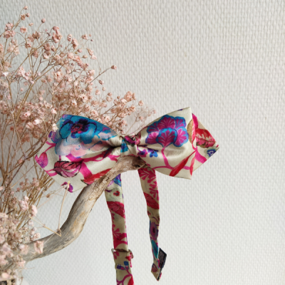 Nœud papillon Rosier forme diamant en soie