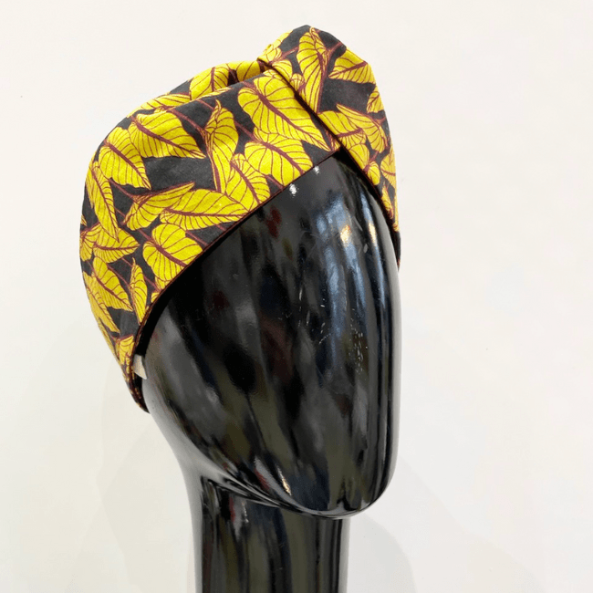 au en coton feuille d'automne do Bandeau feuille d'automne en coton et soie